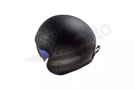 LS2 OF599 SPITFIRE MATT BLACK FLAG M motorcykelhjälm med öppet ansikte-2