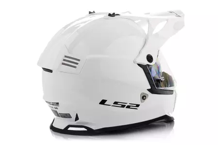 LS2 MX436 PIONEER EVO GLOSS WHITE XS casco moto enduro-3