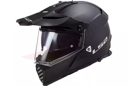 LS2 MX436 PIONEER EVO MATT BLACK casco moto enduro XS-1