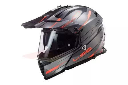 LS2 MX436 PIONEER EVO KNIGHT TITAN ORANGE M capacete para motas de enduro - AK4043628504