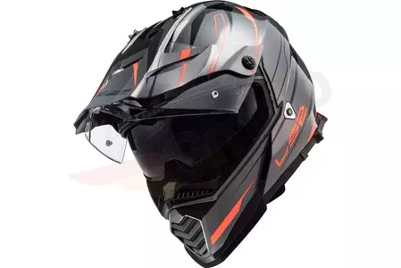 LS2 MX436 PIONEER EVO KNIGHT TITAN ORANGE M capacete para motas de enduro-4