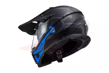 Kask motocyklowy enduro LS2 MX436 PIONEER EVO COBRA MATT BLACK BLUE M-4