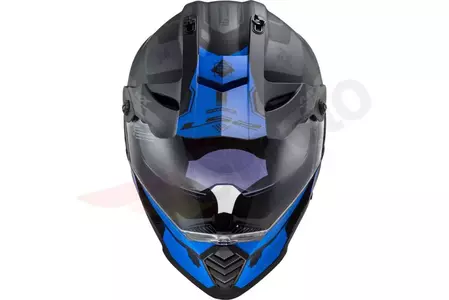 Kask motocyklowy enduro LS2 MX436 PIONEER EVO COBRA MATT BLACK BLUE M-5