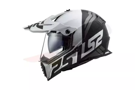 LS2 MX436 PIONEER EVO EVOLVE MATT WHITE BLACK L casco moto enduro-3