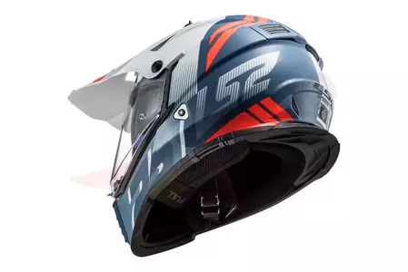 LS2 MX436 PIONEER EVO EVOLVE WHITE COBALT 3XL capacete para motas de enduro-3