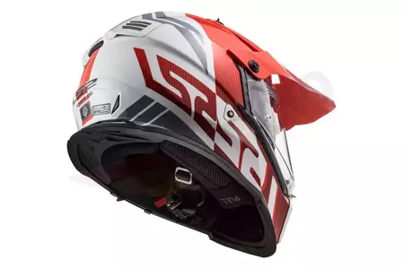 LS2 MX436 PIONEER EVO EVOLVE RED WHITE XXL enduro motocyklová helma-2