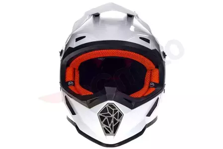 LS2 MX437 FAST EVO SOLID WHITE 3XL casco moto enduro-4