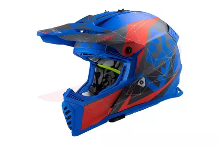 LS2 MX437 FAST EVO ALPHA MATT BLUE S casco moto enduro-1