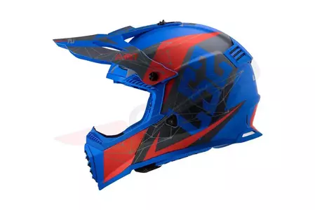 LS2 MX437 FAST EVO ALPHA MATT BLUE L capacete para motas de enduro-2