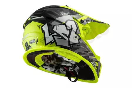 LS2 MX437 FAST EVO MINI CRUSHER BL.H-V S casco de moto de enduro para niños-2