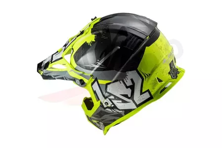 LS2 MX437 FAST EVO MINI CRUSHER BL.H-V S casco de moto de enduro para niños-3