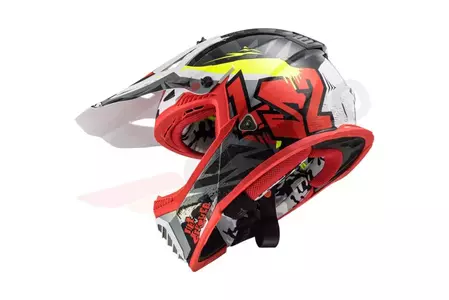LS2 MX437 FAST EVO MINI CRUSHER BL.RED S casco de moto de enduro para niños-2