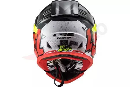 LS2 MX437 FAST EVO MINI CRUSHER BL.RED S casco de moto de enduro para niños-3