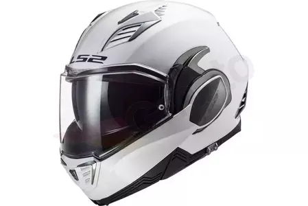 LS2 FF900 VALIANT II SOLID WHITE XXL casco de moto mandíbula-2