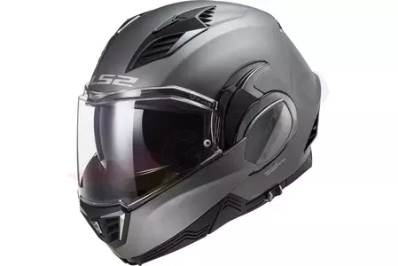 LS2 FF900 VALIANT II SOLID MATT TITANIUM XL casco de moto mandíbula-1