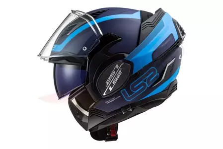 LS2 FF900 VALIANT II ORBIT MATT BLUE S casque moto mâchoire