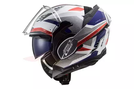 LS2 FF900 FF900 VALIANT II REVO WHITE WHITE RED BLUE L cască de motocicletă cu mandibulă pentru motociclete - AK5090022325