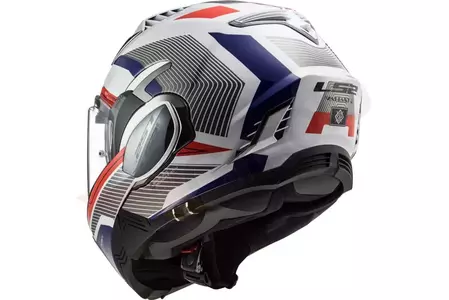 LS2 FF900 VALIANT II REVO BLANCO ROJO AZUL XXL moto mandíbula casco-4