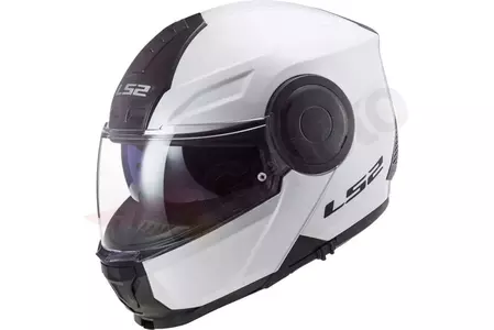 LS2 FF902 SCOPE SCOPE SOLID WHITE L cască de motocicletă cu mandibulă pentru motociclete-3