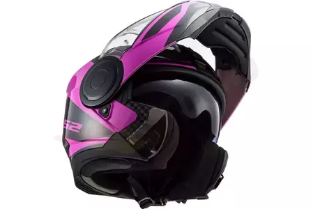 LS2 FF902 SCOPE AXIS BLACK PINK XS casco moto mandíbula-3