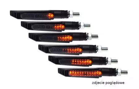 Indicador sequencial LED preto-6