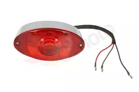 Lampada posteriore con diffusore rosso cromato-2