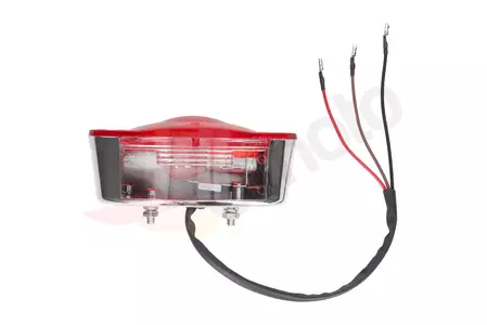 Lampada posteriore con diffusore rosso cromato-4