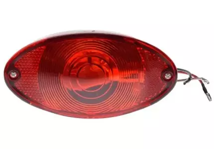 LED-baglygte med krom og rød diffuser-2