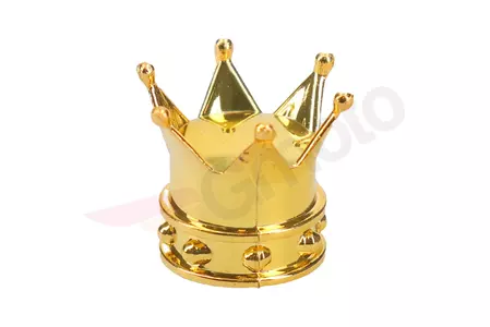 Nakrętka wentyla koła korona 1szt złota - 230111