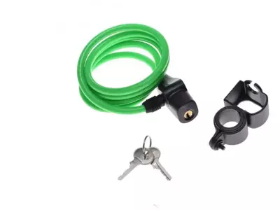 Sigurnosni spiralni kabel 8X1500mm zeleni - 230504