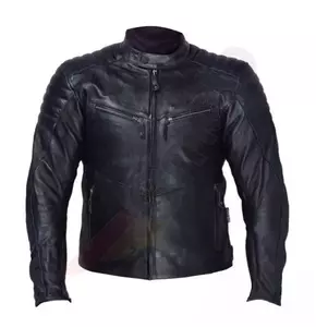 Leoshi Millow chaqueta de moto de cuero de los hombres negro M-3