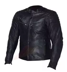 Leoshi Millow chaqueta de moto de cuero de los hombres negro 5XL