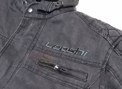 Leoshi Vintage Veste de moto en coton ciré XS-3
