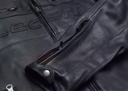 Leoshi Bandit kožna motoristička jakna, crna, XS-3