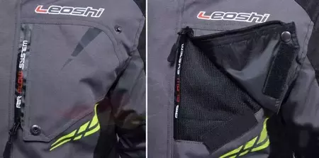 Textilná bunda na motorku Leoshi Ford sivá S-3