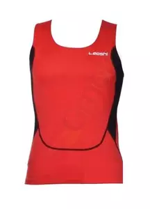Koszulka termoaktywna Leoshi bez rękawów czerwony czarny XL-1