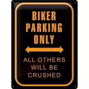Τενεκεδένια αφίσα 30x40cm Biker Parking Only-1