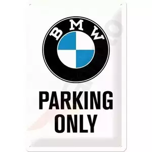Tinnen poster 20x30cm BMW alleen parkeren - 22241