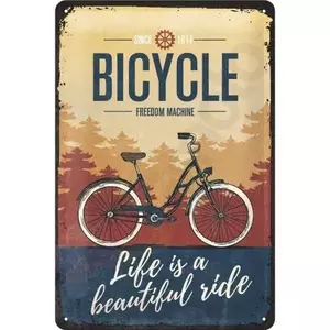 Poster de tablă 20x30cm Plimbare pe bicicletă-1