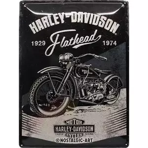 Poster in latta 30x40cm per Harley-Davidson Flath - 23247