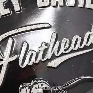 Plåtaffisch 30x40cm för Harley-Davidson Flath-2