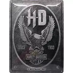Blikplakat 30x40cm til Harley-Davidson HD-logo - 23267
