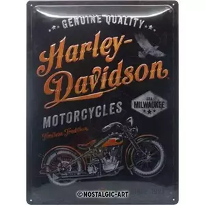 Blikplakat 30x40cm for Harley-Davidson-motorcykler - 23279