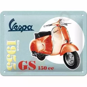 Tinnen poster 15x20cm Vespa GS150-1