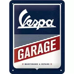 Plakat blaszany 15x20cm Vespa Garage - 26242