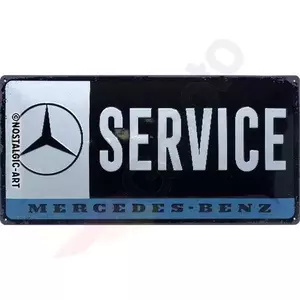 Plåtaffisch 25x50cm Mercedes-Benz Service-1