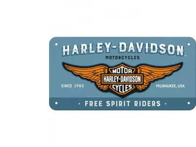 Stenska obešanka iz kositra 10x20cm za Harley Davidson-2