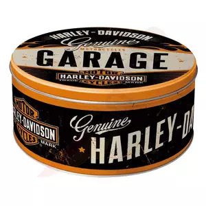 Кръгла метална кутия за подаръци за Harley-Davidson Garage L - 30602