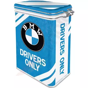 Plechovka s klipom Len pre vodičov BMW-3