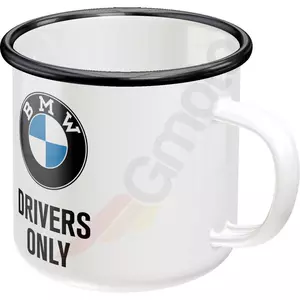 BMW tik vairuotojams skirtas emaliuotas puodelis-2